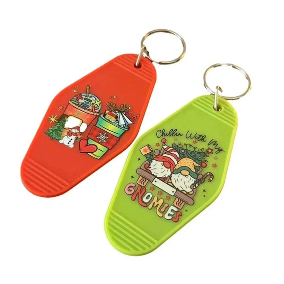 Holiday Motel Key Tags, Coffee & Gnomes (Set of 2) - Picture 1 of 10
